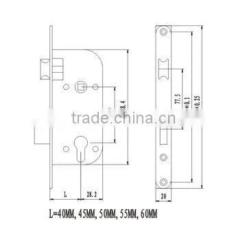 High Quality French Style Lock Body