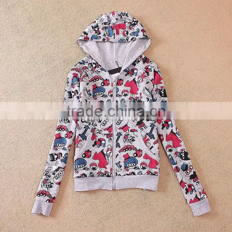 French Terry Autumn women girl hoody coat cute colorful jacket bright 2style to choose OEM wholesale
