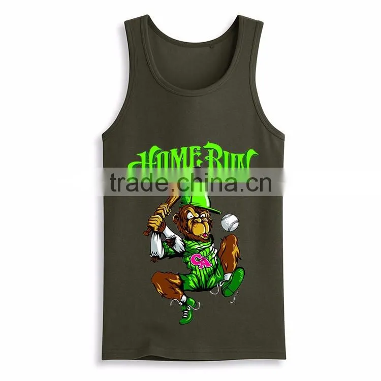Wholesale Cheap Printed Design Screen Printing Custom Stringer Bodybuilding Tank Top