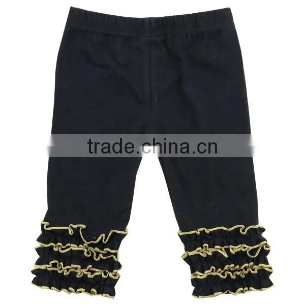 2017 kids clothing girl ruffle pants girl capri baby icing ruffle sew sassy icing legging