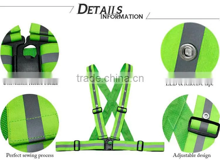 LED elastic strap safety belt for construction and builders