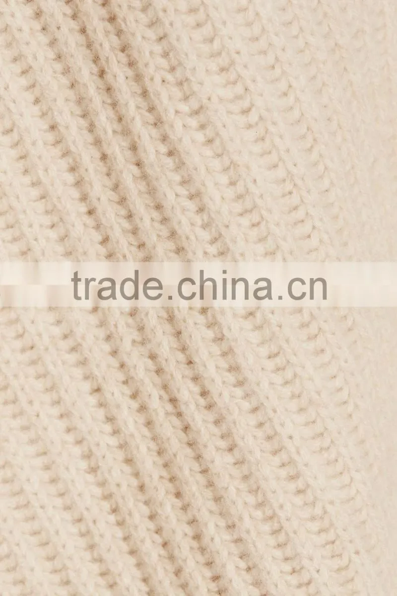 Knitted Wool Sweater Design for Women V-neck Back Length Blank Poncho