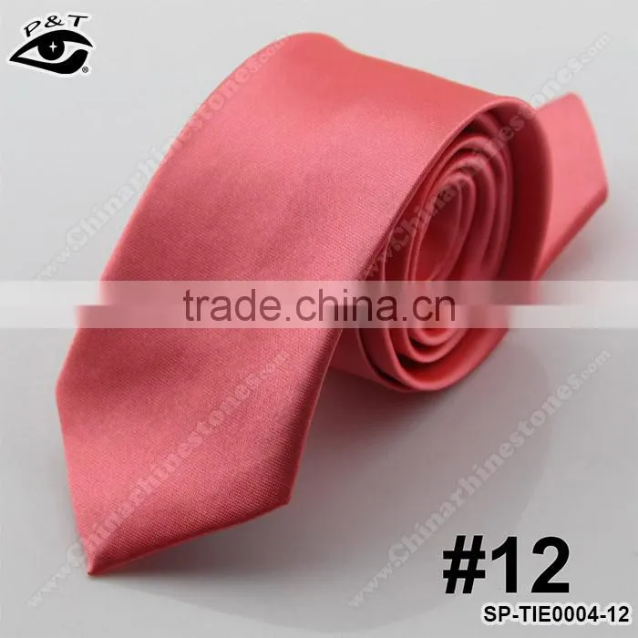 22 Colors NECK TIE SILK TIE SKINNY SOLID NECK TIE
