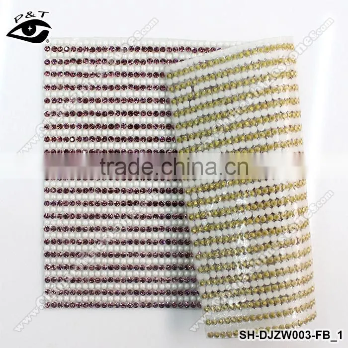 New design Hotfix rhinestone with pearl mesh iron on crystal pearl mesh for dress