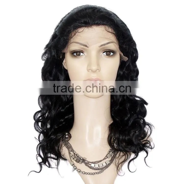 Wholesale 130% Density Body Wave Brazilian Human Hair Extensions Wigs