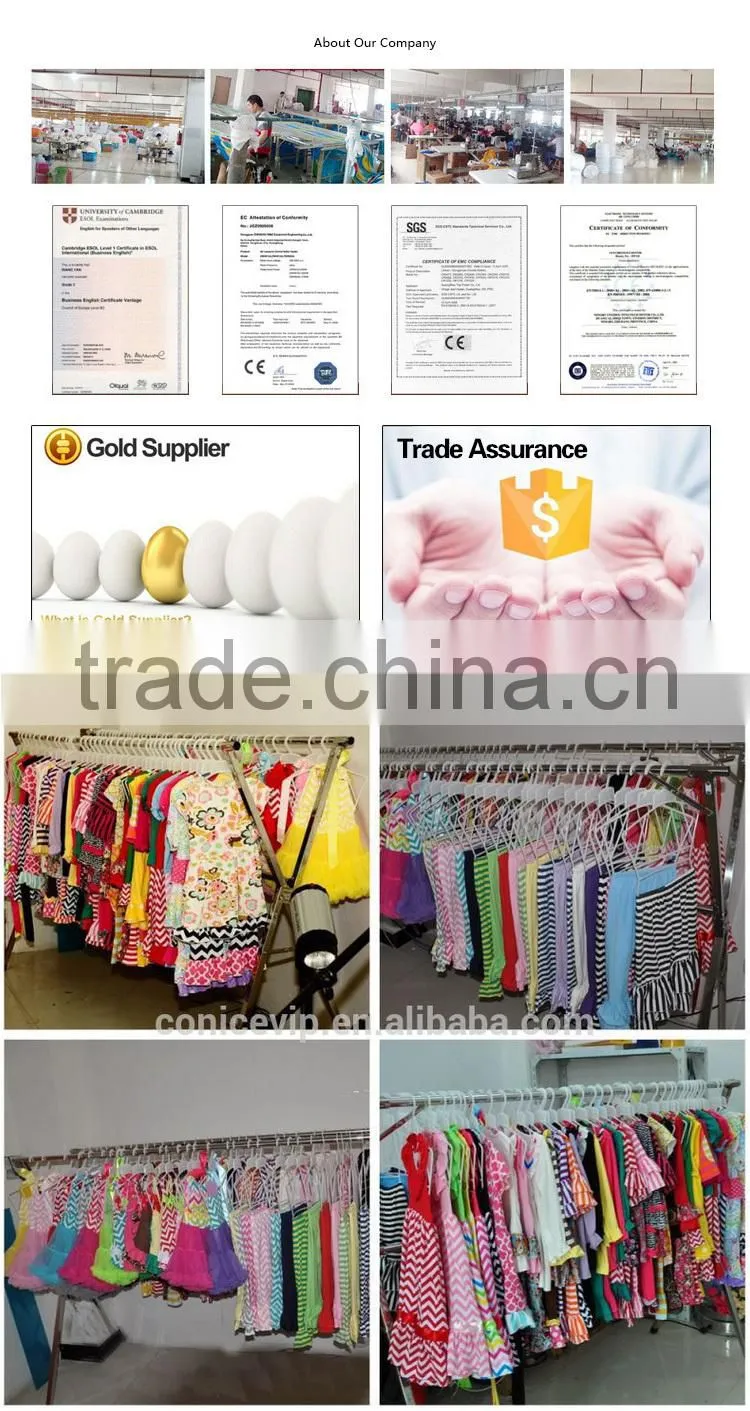 Baby Clothes Set Wholesale Cotton Ruffle Western Outfit Girls Back To School Outfit