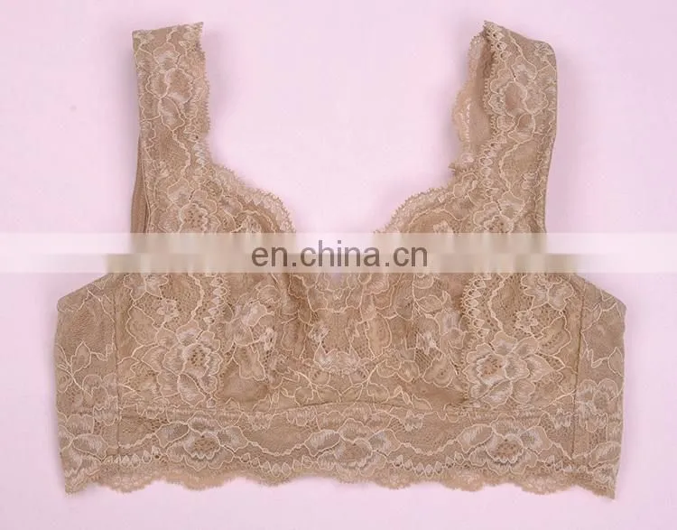 China Manufacturer Elegant Young Lady Brown Underwire Camisole Bra