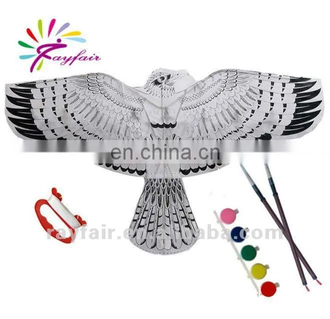 diy painting toy flying kite for kids with color markers