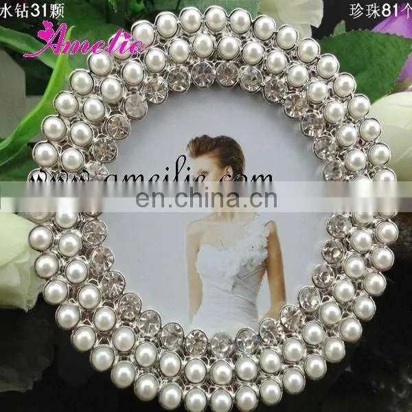 A000 9 Piece Metal Pearl Home Decor Family Photo Frame Set