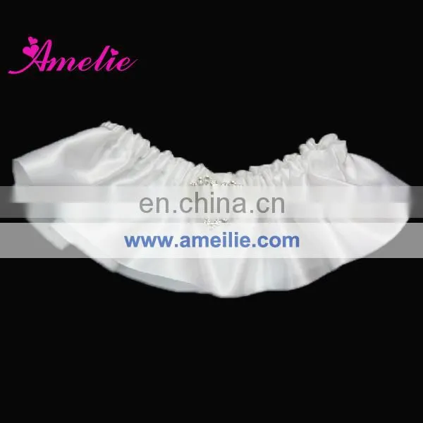 A-R8 Embroidery wedding bridal organza garter