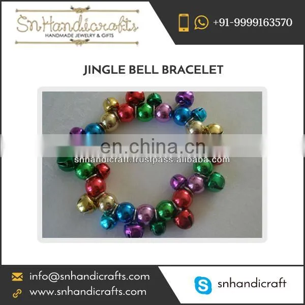 Adjustable Size Jingle Bell Bracelet with Wide Range of Choices