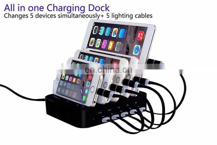 2017 Amazon hotselling new style 5 port usb charging station