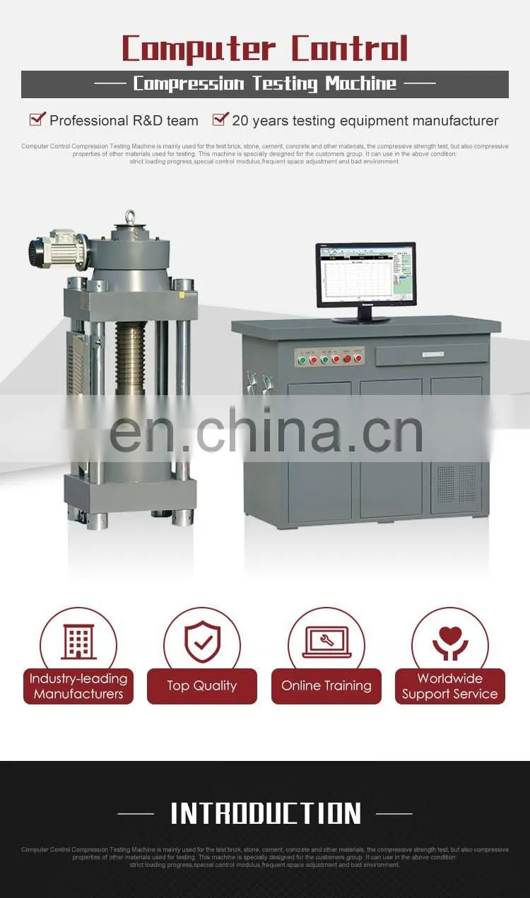 200ton300ton compression testing machine/concrete block compressive and flexural strength tester