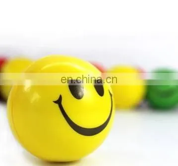 Multiple promotion gift toys Smiley anti stress soft PU foaming ball
