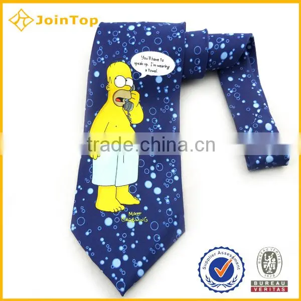 2016 Newly Design Cute Funny Printing Cartoon Child microfibre Necktie