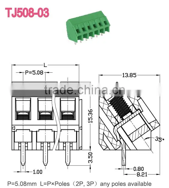 PCB screw terminal blocks