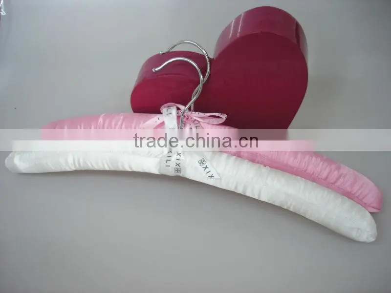 Satin hanger with logo fabric satin hanger