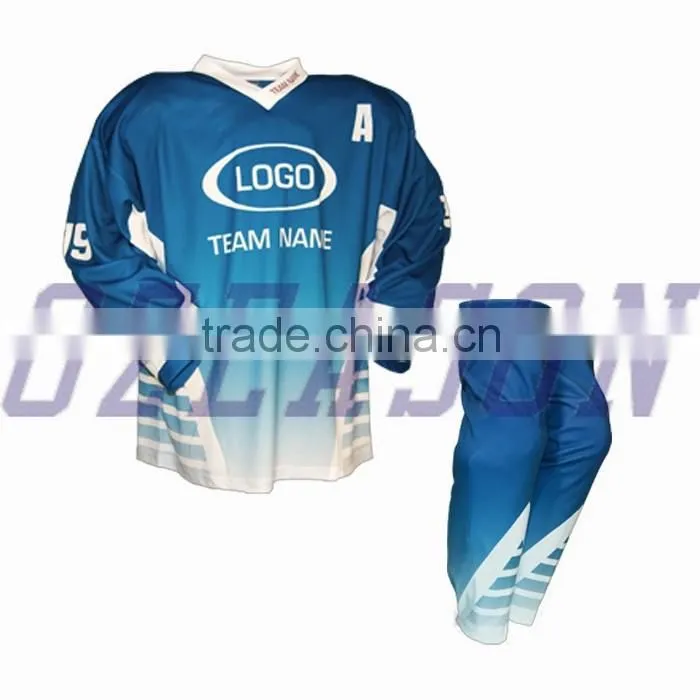 Hot sale custom design sublimation hockey jerseys matched ice hockey socks
