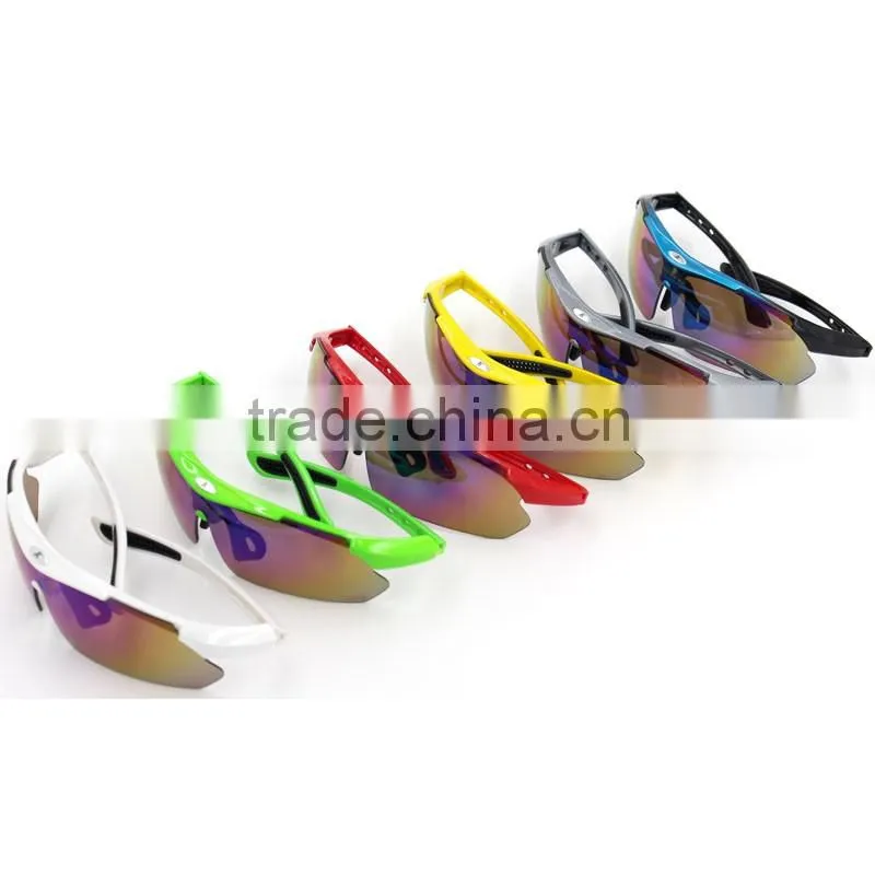 2016 factory direct sale dropshipping no minimum order outdoor sport bicycle riding cycling glasses 5 lens