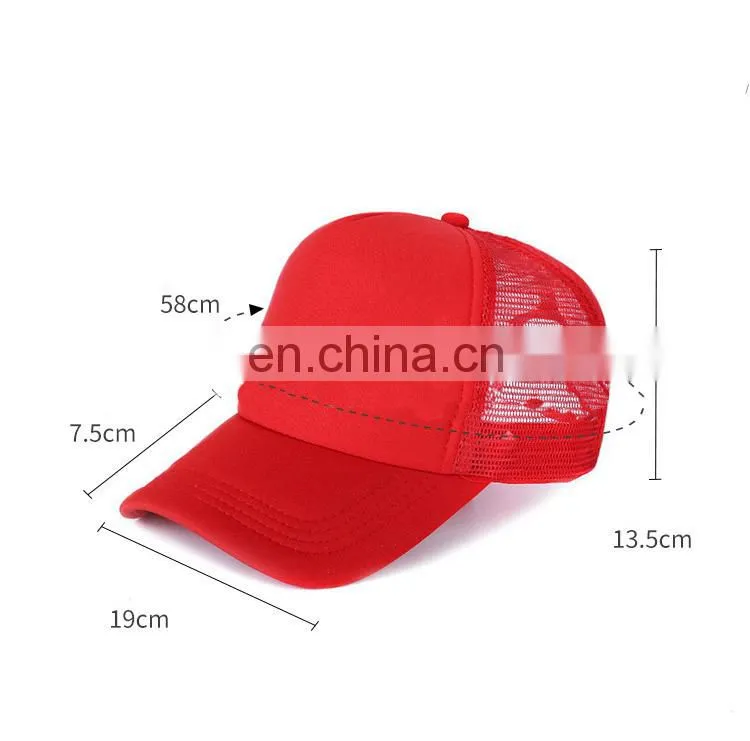 Promational Foam Blank Truck Cap Custom 6 Panel Trucker Mesh Embroidery Patch Trucker Hat Cap