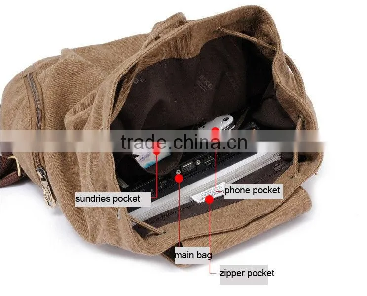 fashion canvas young backpack for ladies