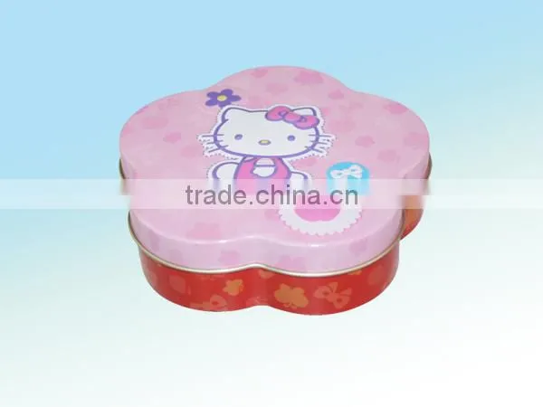 flower shape tin cookie box
