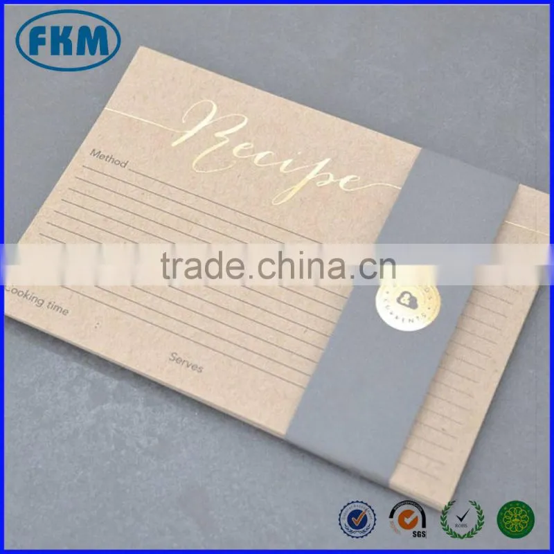 gold stamp recipe card