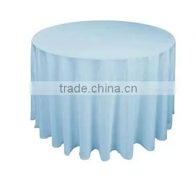 white restaurant round polyester table cloth