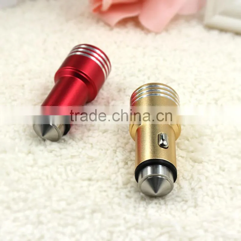 Hot Selling Car Accessories Usb Car Charger Colorful Automatic Mobile Phone car Charger 2016