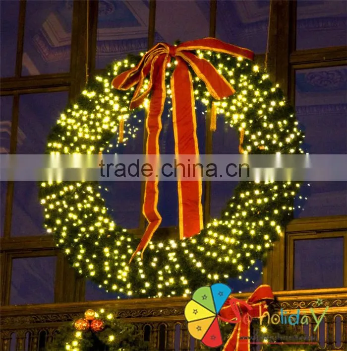 giant led christmas lighting wreath