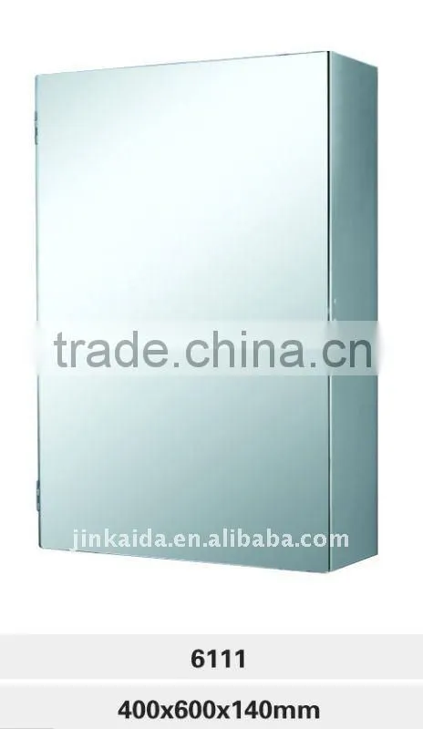 Stainless steel bathroom mirror cabinet 6111,single door , magnetic door close. CE,ISO