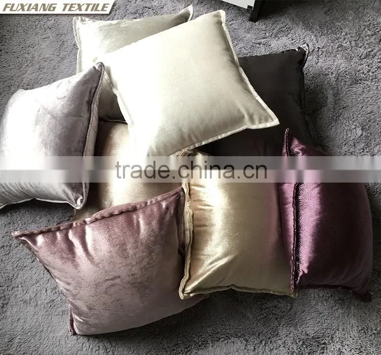 velvet pillow with flange dot foil print
