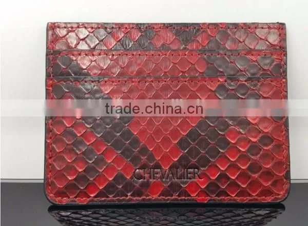 2016 New Custom Luxury Python Skin Wallet Men's Card Holder Genuine Leather Wallet Water Proof
