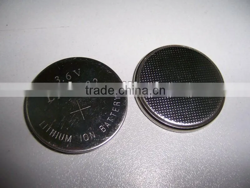 3.6v li-ion button rechargeable battery lithium ion battery