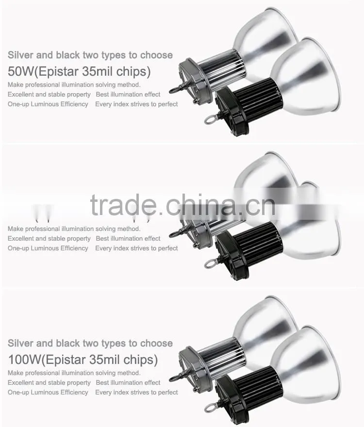 5 Years Warranty IP65 factory warehouse industrial 100w led high bay light