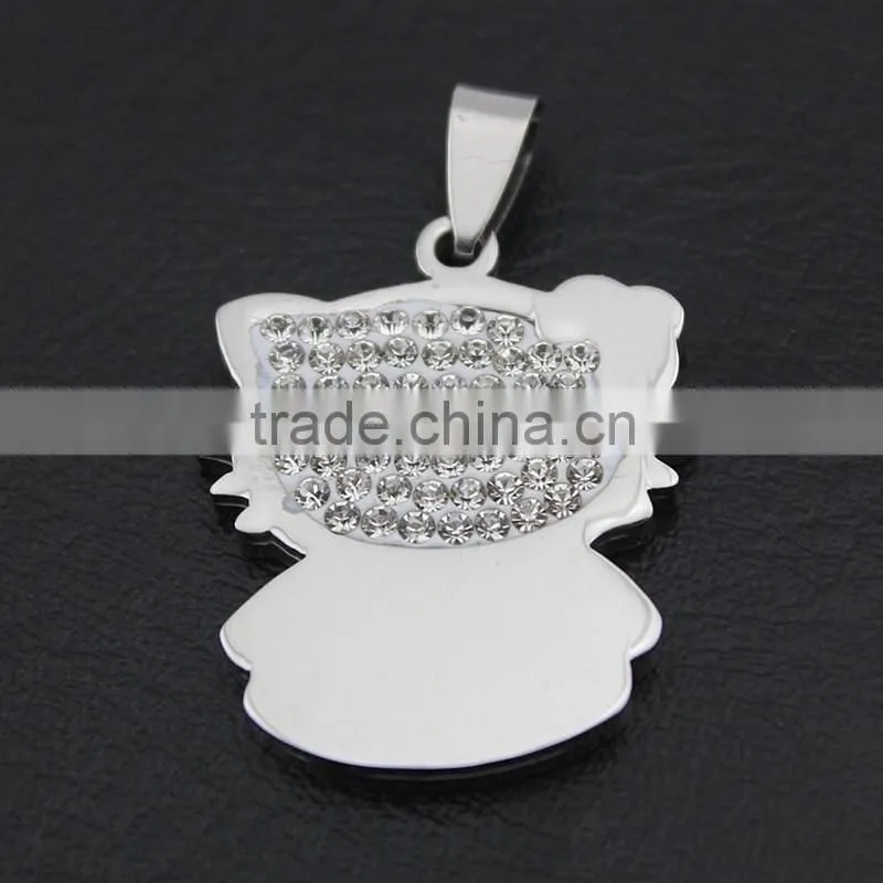 High-grade stainless steel pendants cat necklace cartoon necklace wholesale