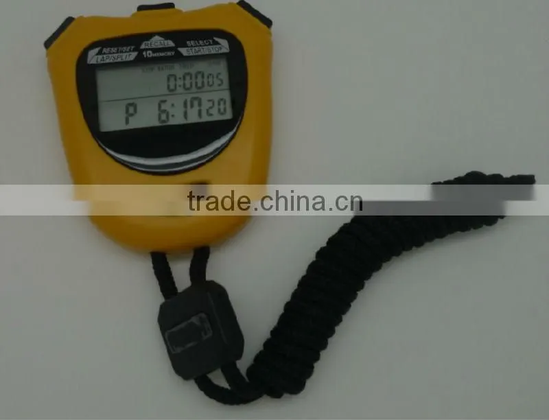Digital wristband stopwatch in 2 displays