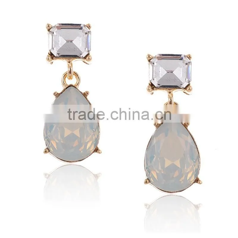 Hot Sale Designs Cheap Wholesale Fake Colored Diamond Stud earrings for Girls