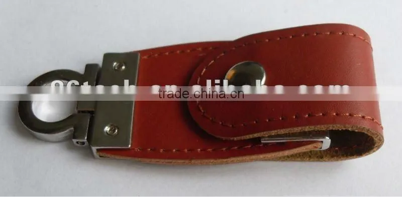 Fashional Leather USB flash drive with gift box for business gift