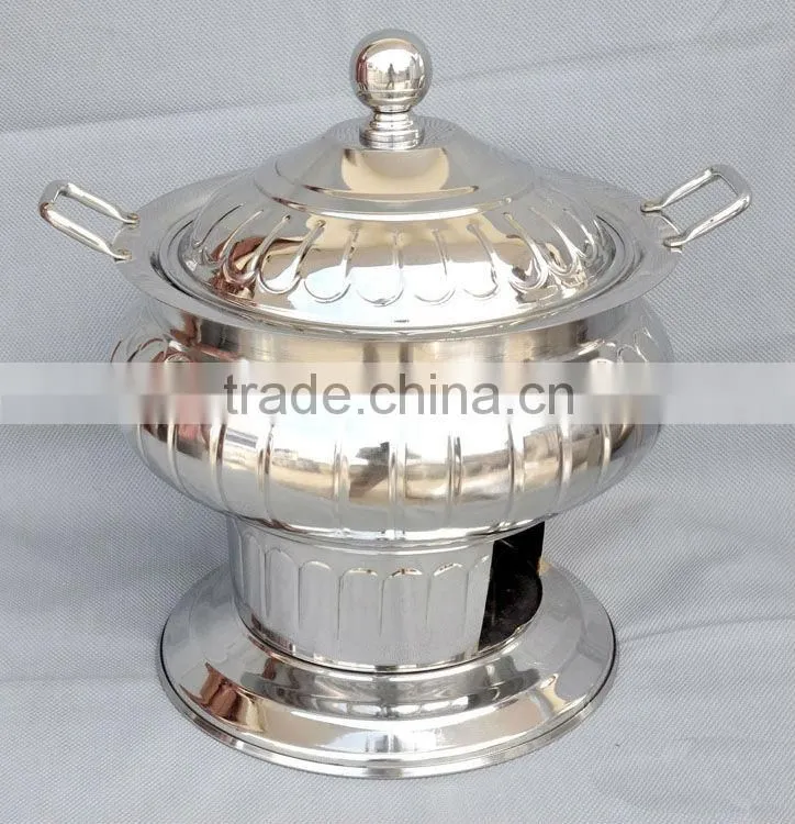 Steel Cheffing Dish, Wedding & Party utensils, food serving dish, hot keeping dish, Catering item, Hotel & Restaurant utensils