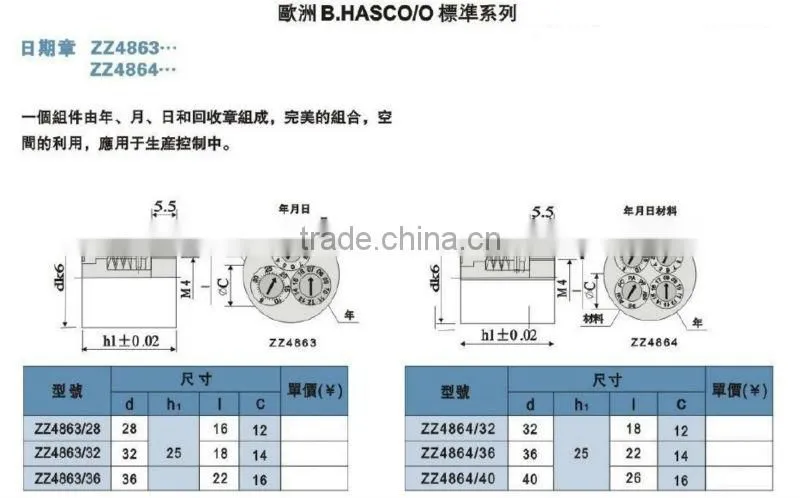 Z4864...HASCO STANDARD DATE INSERT