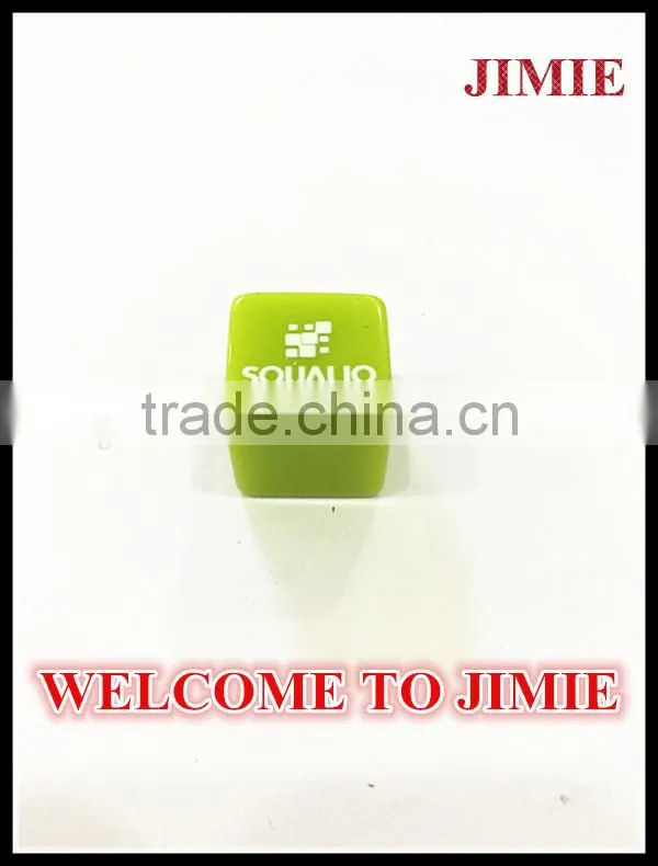 18mm green resin stone blank dice