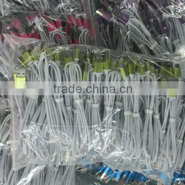 Colorful Metal USB Charger Cable Micro USB Data Cable