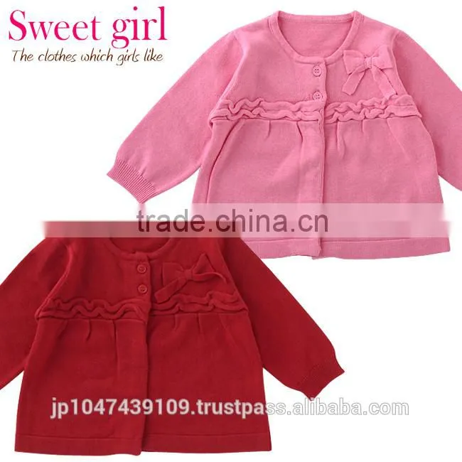 high quality childrens girl clothing garments cute kids clothes infant baby wear knitted cardigan japanese wholesale
