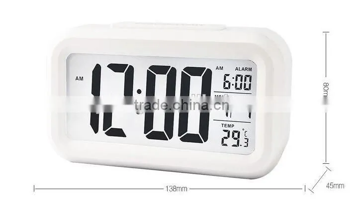 Multicolor Smart Alarm Clock Night Light ABS Color Randomly Clock With Temperature