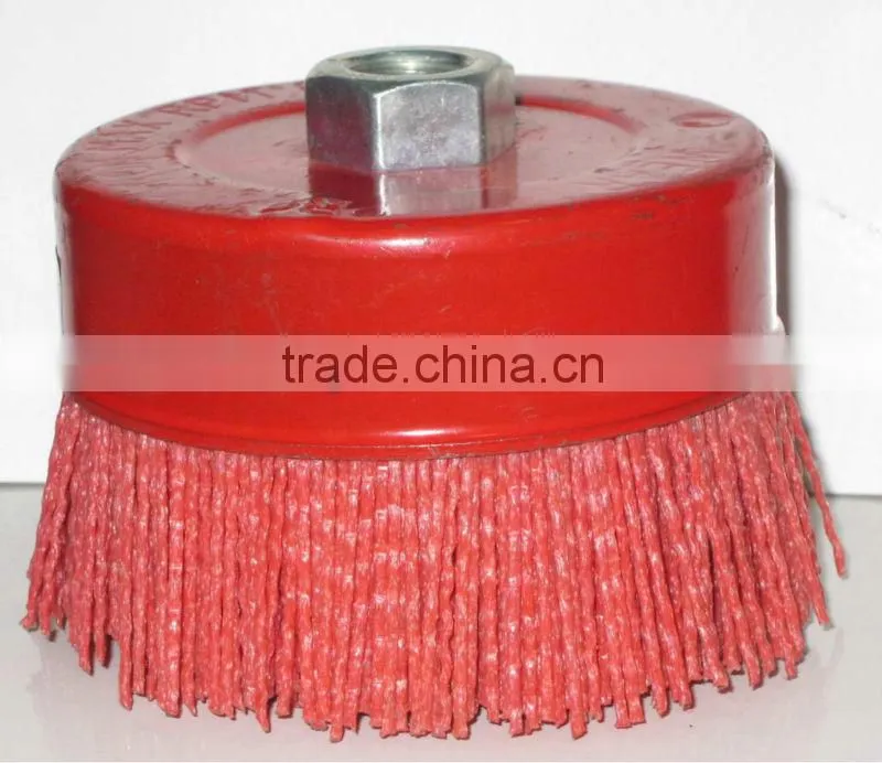 Nylon Abrasive filament wire cup brush,cepillo taza latondo