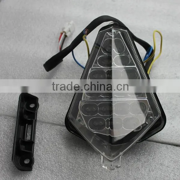 clear led motorcycle tail lights with turn light for Yamaha YZF R1
