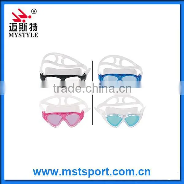 2016 New fashion large swimming mask goggles with comfortable gasket factory in China