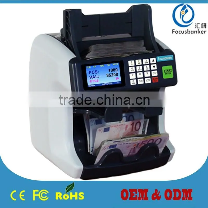 2016 two pocket bill counter money sorter machine sorting machine cash currency counting and automatic note banknote