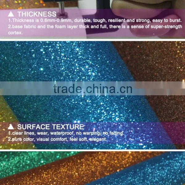 Glitter leather/small powder glitter shoes leather A1502